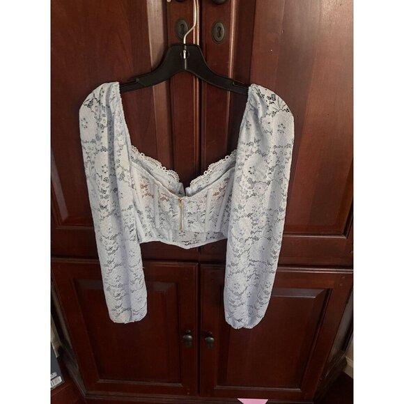 v chapman Delphine lace light blue cashmere sz xxs sz 00 - Picture 2 of 6